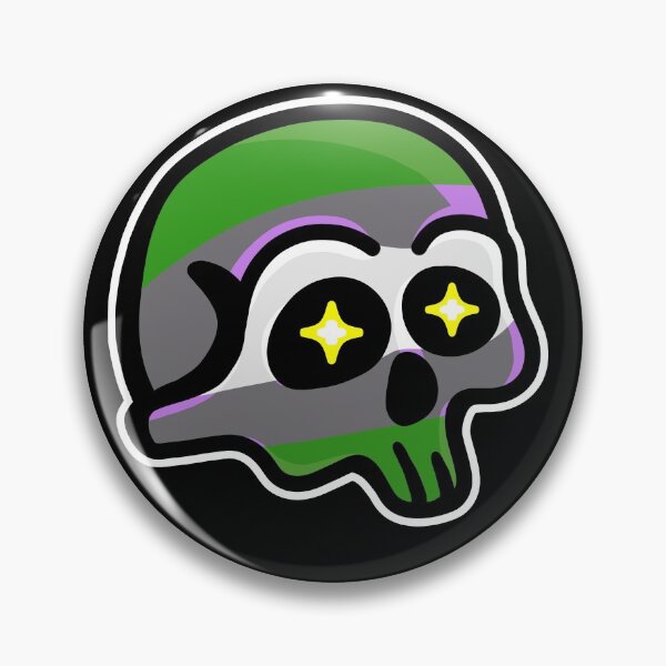 Item preview, Grayromantic Pride Flag Skull designed and sold by Mackongoo.