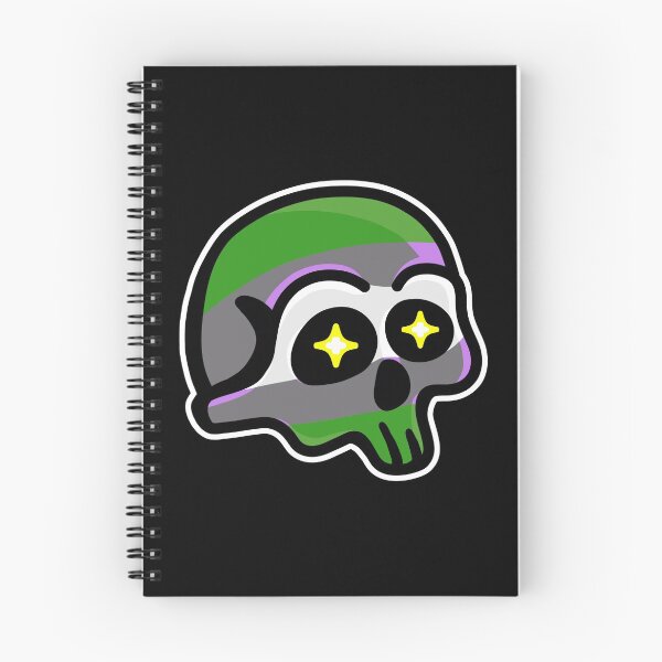 Item preview, Grayromantic Pride Flag Skull designed and sold by Mackongoo.