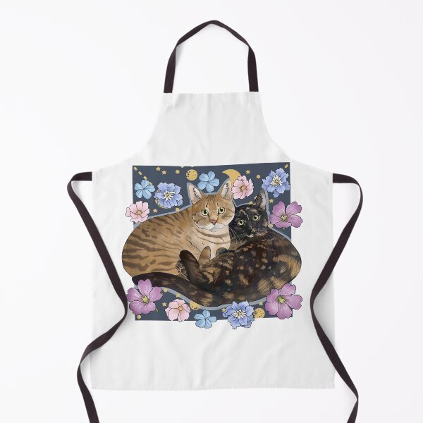 Item preview, Two Cats with Stars and Flowers designed and sold by Blacklightco.