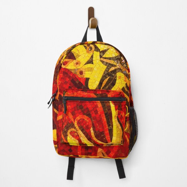 Item preview, Abstracted Floral - Mesmerizing Mosaic in Bold Yellows and Reds designed and sold by Georgia Mizuleva.