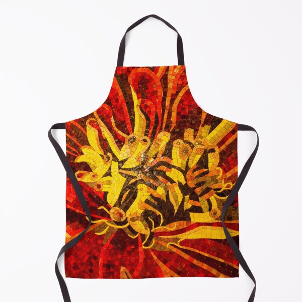 Item preview, Abstracted Floral - Mesmerizing Mosaic in Bold Yellows and Reds designed and sold by Georgia Mizuleva.