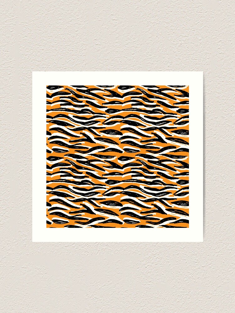 tiger line art safari (large scale) Fabric