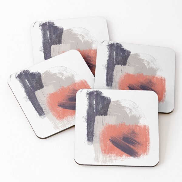 Item preview, 101-6, Coral Indigo Grey, Watercolor Brush Strokes, designed and sold by TanyDi.