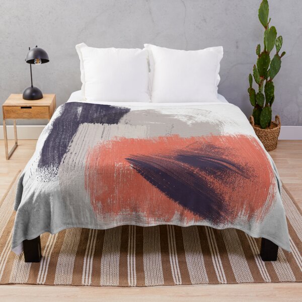 Item preview, 101-6, Coral Indigo Grey, Watercolor Brush Strokes, designed and sold by TanyDi.