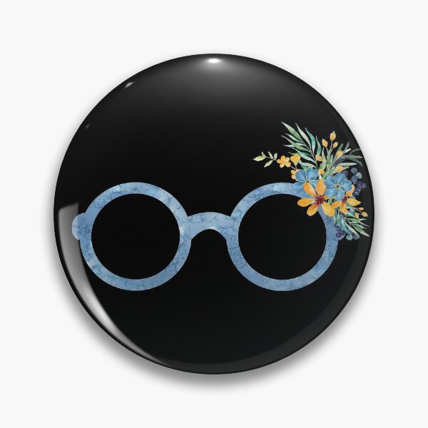 Item preview, Blue Round Glasses With A Floral Bouquet designed and sold by Primroaddesigns.