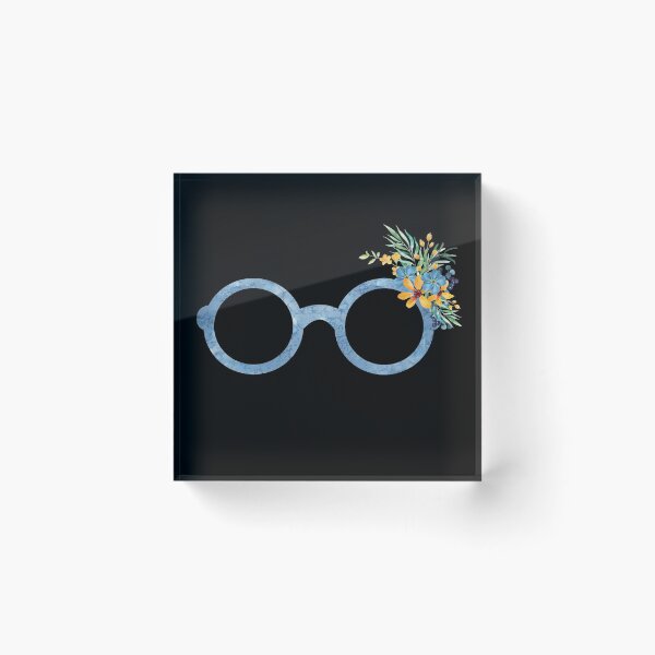 Item preview, Blue Round Glasses With A Floral Bouquet designed and sold by Primroaddesigns.