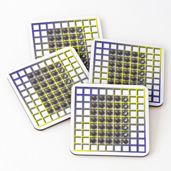 Item preview, Lattice, Corona, (313) (blue, yellow,) Decorative, Digital, Colorful, Abstract, designed and sold by Paszkan.