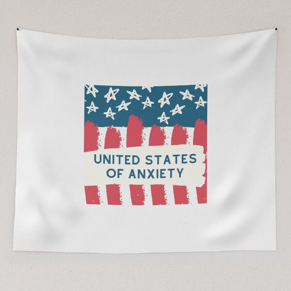 Item preview, United States of Anxiety - 4th of July shirt designed and sold by Theleochick.
