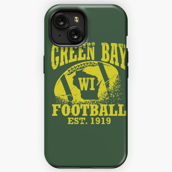 Wood Green Bay Packers iPhone 13 Case - MagSafe® Compatible iPhone 13 Cover  - Custom Green Bay Packers Gift