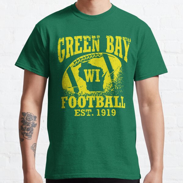 Official Retro Green Bay Packers Green Bay football est 1919 shirt