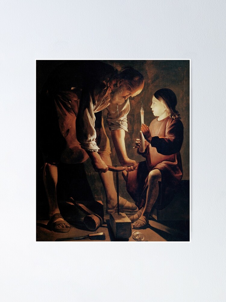 Georges de La Tour - Joseph the Carpenter (Saint Joseph charpentier) 1642 |  Poster