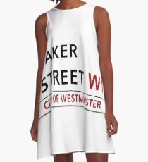Baker Street Sign A-Line Dress
