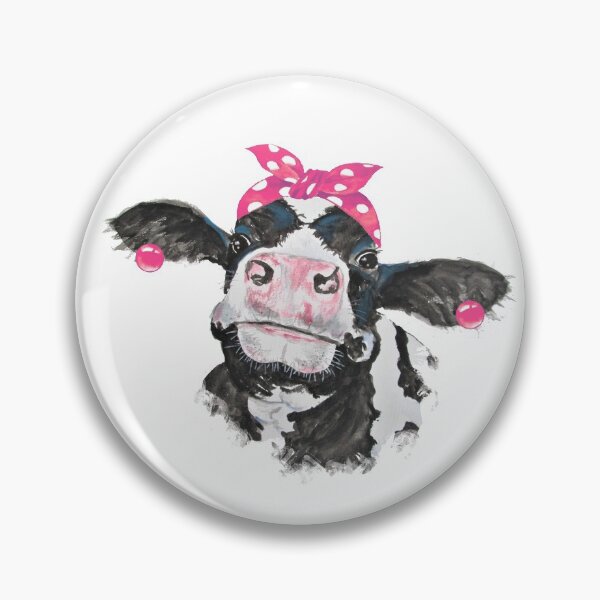 Item preview, Pink bandana cow watercolor designed and sold by Lori P.