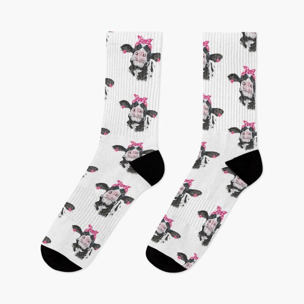 Item preview, Pink bandana cow watercolor designed and sold by Lori P.
