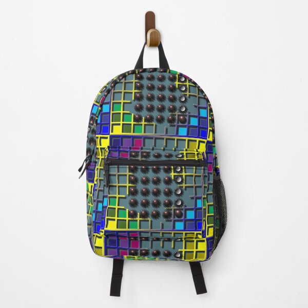 Item preview, Grid, corona, (315) (blue, yellow, green, violet,) decorative, digital, colorful, abstract, designed and sold by Paszkan.