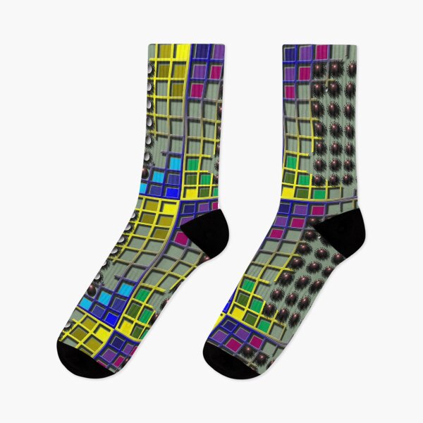 Item preview, Grid, corona, (315) (blue, yellow, green, violet,) decorative, digital, colorful, abstract, designed and sold by Paszkan.