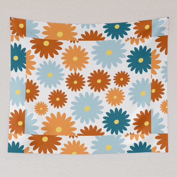 Item preview, Flowy Floral Red, Orange, Blue designed and sold by kindtoearth.