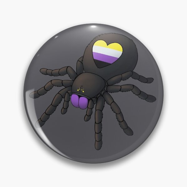 Item preview, Nonbinary Pride Spider designed and sold by SpiderQueenPC.