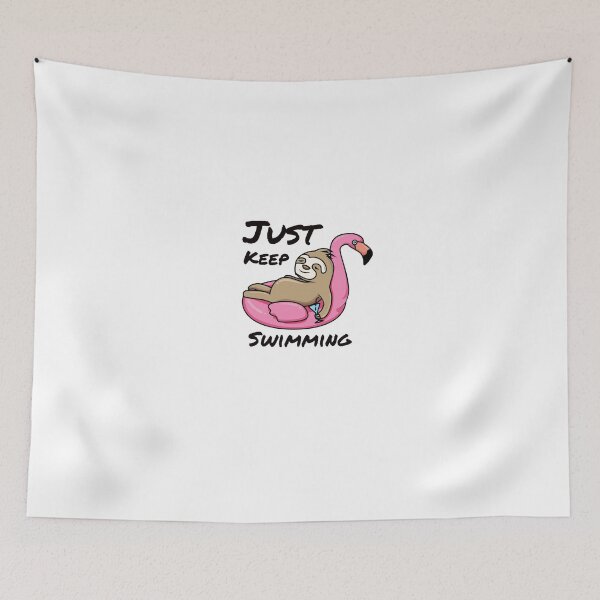 Item preview, Just Keep Swimming - Funny Pool Duck Animals designed and sold by medbdj.