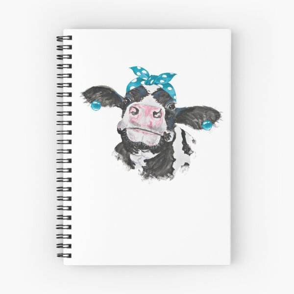 Item preview, Teal Dairy Cow Bandanna Ball Earrings designed and sold by Lori P.