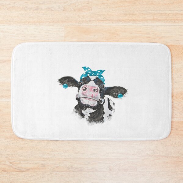 Item preview, Teal Dairy Cow Bandanna Ball Earrings designed and sold by Lori P.