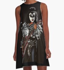 Gene Simmons of Kiss Painting A-Line Dress