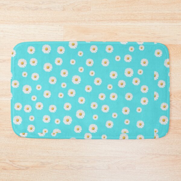 Item preview, Beautiful Delicate Daisy Floral Artwork on Cyan Background designed and sold by Oonward2021.