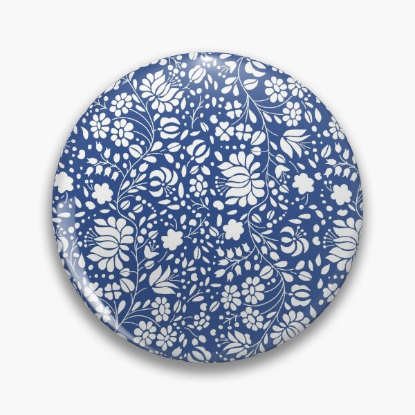 Item preview, Hungarian Flowers on Blue designed and sold by Susiraff.