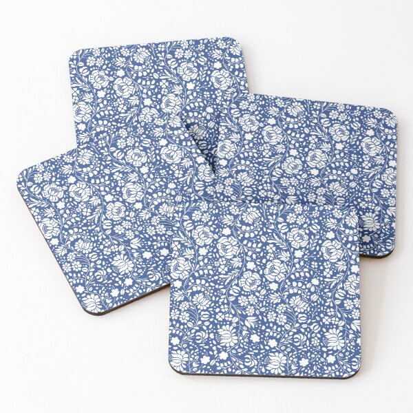 Item preview, Hungarian Flowers on Blue designed and sold by Susiraff.