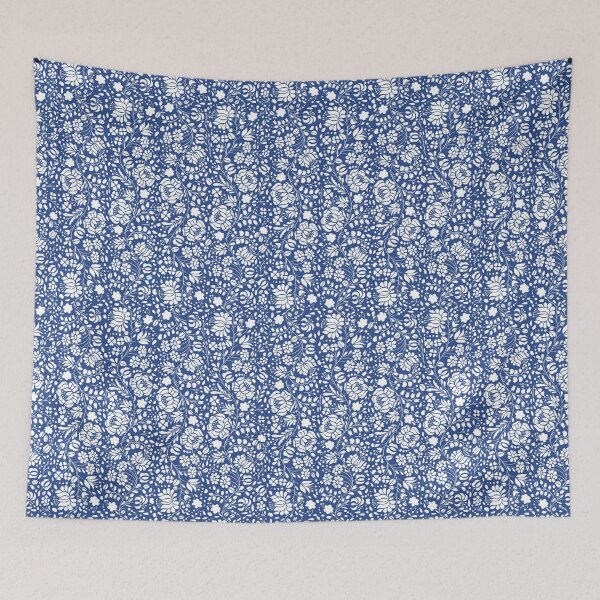 Item preview, Hungarian Flowers on Blue designed and sold by Susiraff.