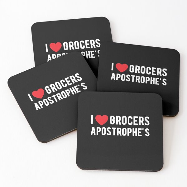 Item preview, I Heart Grocers Apostrophes - I Love Grocers Apostrophes designed and sold by SavageMyrtle.