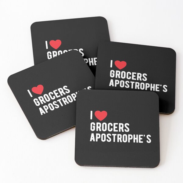Item preview, I Heart Grocers Apostrophes - I Love Grocers Apostrophes designed and sold by SavageMyrtle.