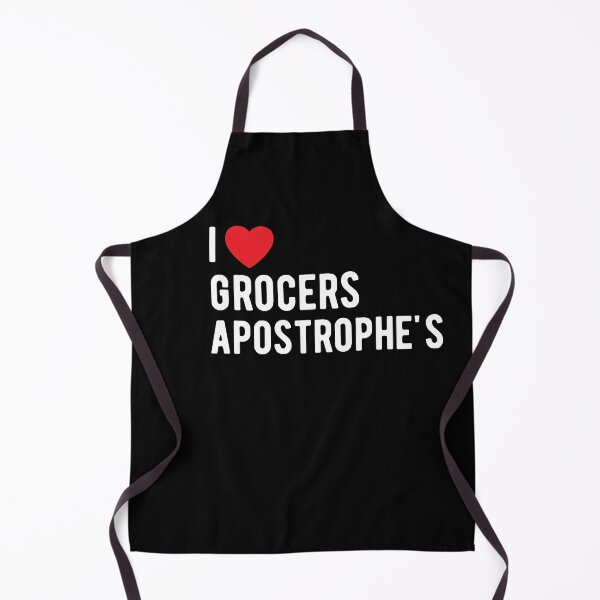 Item preview, I Heart Grocers Apostrophes - I Love Grocers Apostrophes designed and sold by SavageMyrtle.