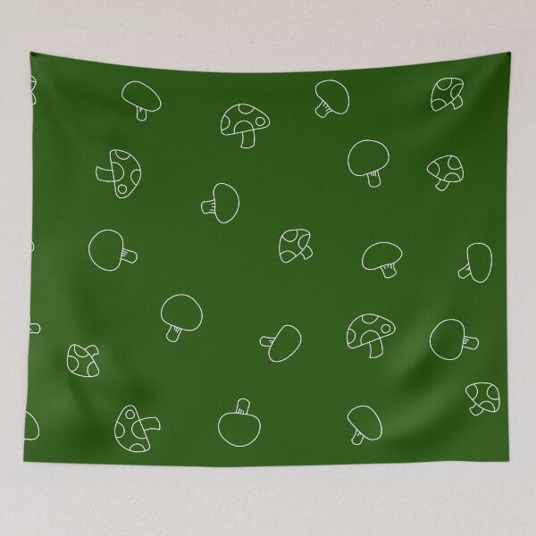 Item preview, Mushroom White Art Print designed and sold by lineartdesigns.