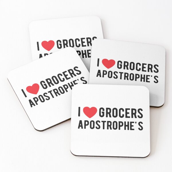 Item preview, I Heart Grocers Apostrophes - I Love Grocers Apostrophes designed and sold by SavageMyrtle.