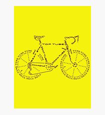 Bike in Words Photographic Print