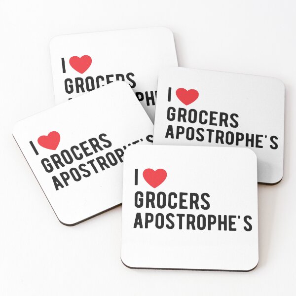 Item preview, I Heart Grocers Apostrophes - I Love Grocers Apostrophes designed and sold by SavageMyrtle.