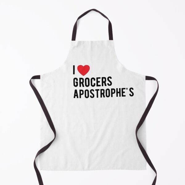 Item preview, I Heart Grocers Apostrophes - I Love Grocers Apostrophes designed and sold by SavageMyrtle.