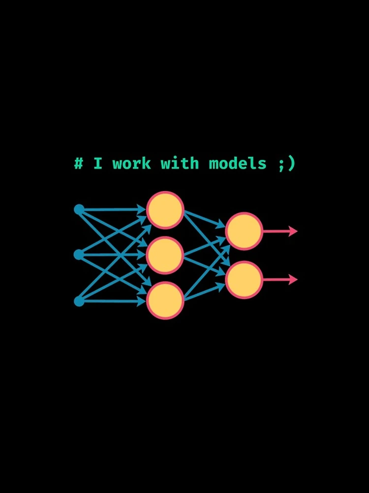 Thumbnail 4 of 4, iPhone Case, I Work With Models Machine Learning ML coding programming joke designed and sold by GGThrill.
