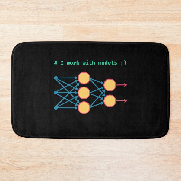 Item preview, I Work With Models Machine Learning ML coding programming joke designed and sold by GGThrill.