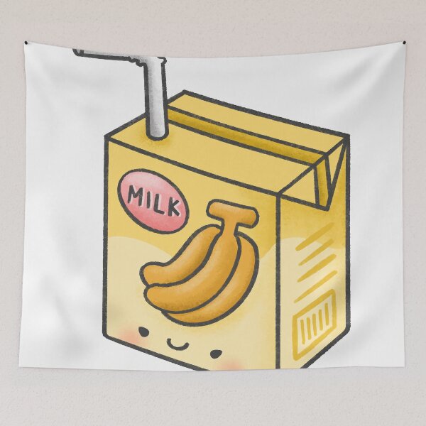 Item preview, Kawaii Banana Carton Milk designed and sold by hutamaAdi98.
