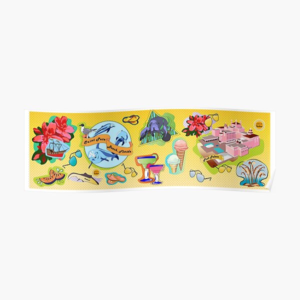 Sunshine City St. Pete Panorama Poster