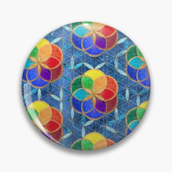 Item preview, Seed of life in Flower of Life Pattern designed and sold by k9printart.