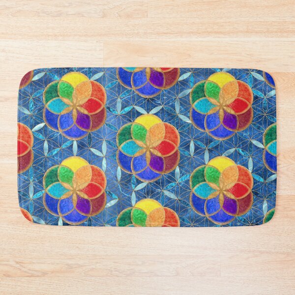 Item preview, Seed of life in Flower of Life Pattern designed and sold by k9printart.