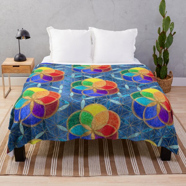 Item preview, Seed of life in Flower of Life Pattern designed and sold by k9printart.