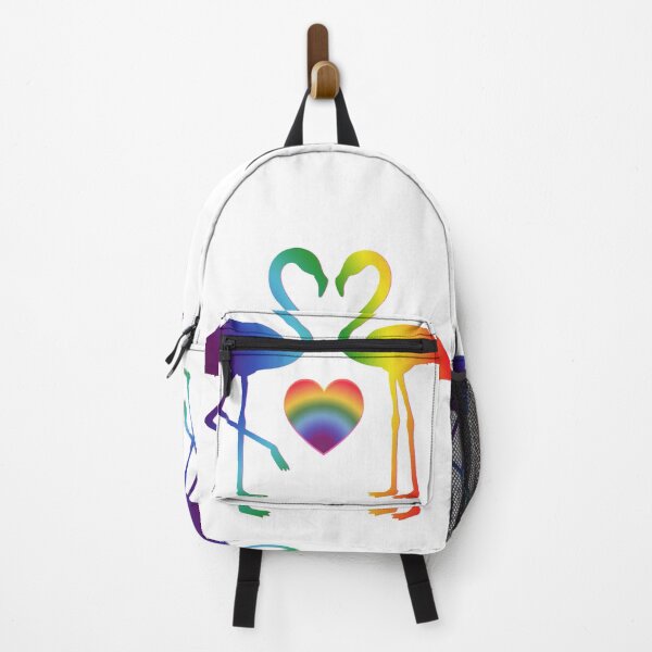 Item preview, Rainbow Flamingo Love: Pride Tropical Heart Art on White Blanche designed and sold by Art-PraveenRai.