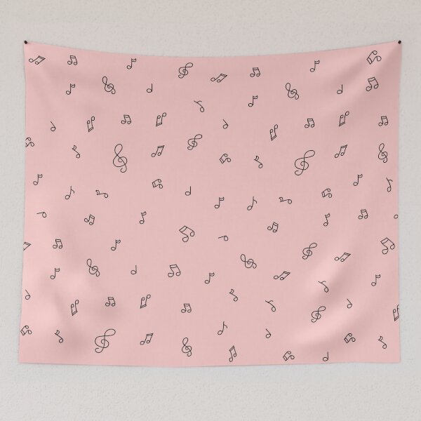 Item preview, Music Notes Black Art Print designed and sold by lineartdesigns.