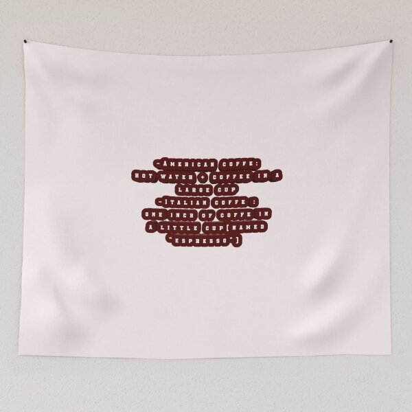 Item preview, *-American coffe: hot water + coffee in a large cup -Italian coffe : one inch of coffe in a little cup (named "espresso")* designed and sold by ITALY-Roselli-.