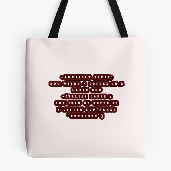 Item preview, *-American coffe: hot water + coffee in a large cup -Italian coffe : one inch of coffe in a little cup (named "espresso")* designed and sold by ITALY-Roselli-.