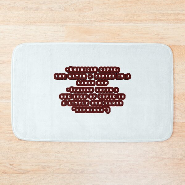 Item preview, *-American coffe: hot water + coffee in a large cup -Italian coffe : one inch of coffe in a little cup (named "espresso")* designed and sold by ITALY-Roselli-.